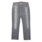 LEVI'S 505 Womens Jeans Grey Regular Straight Denim Medium Wash W33 L31 Classic