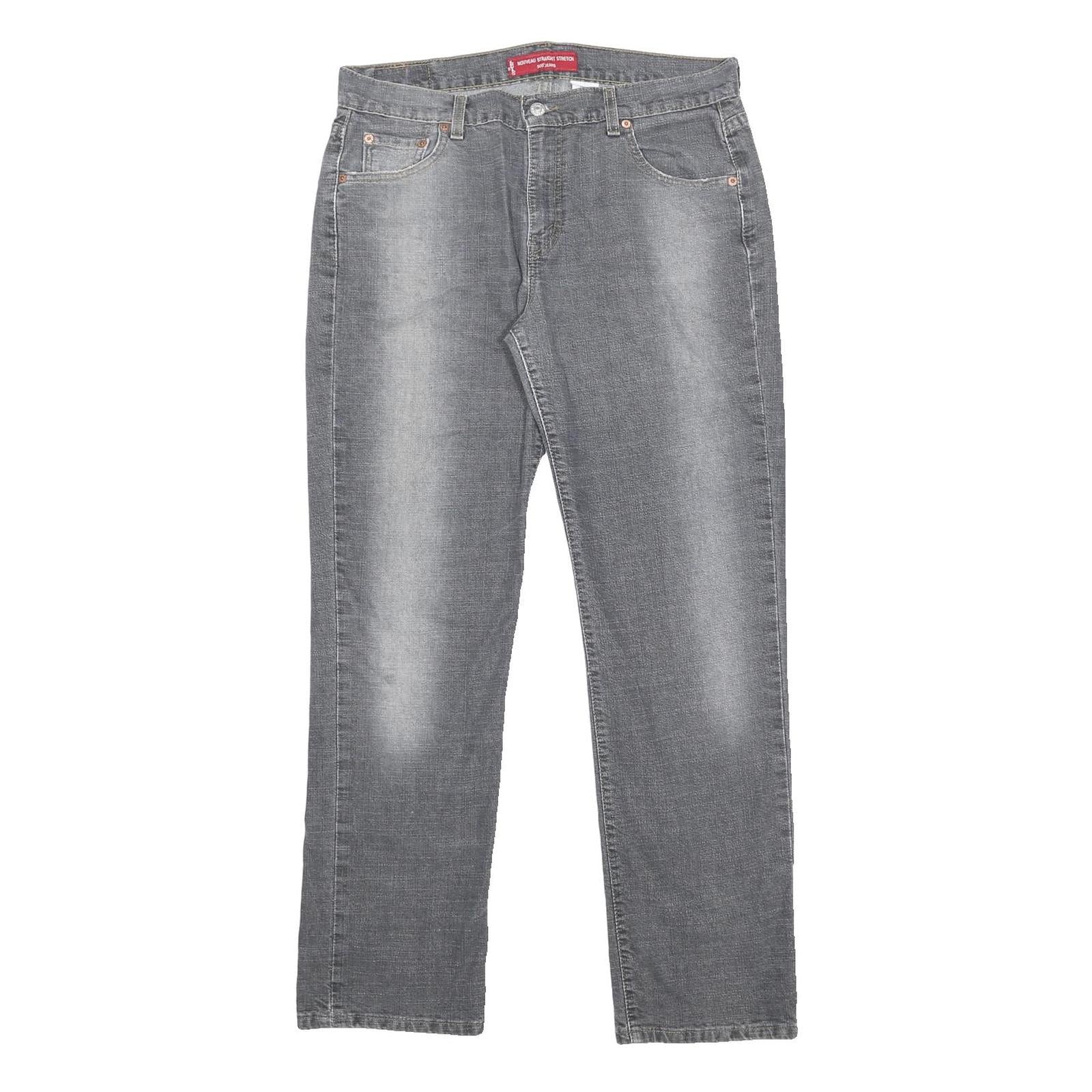 LEVI'S 505 Womens Jeans Grey Regular Straight Denim Medium Wash W33 L31 Classic
