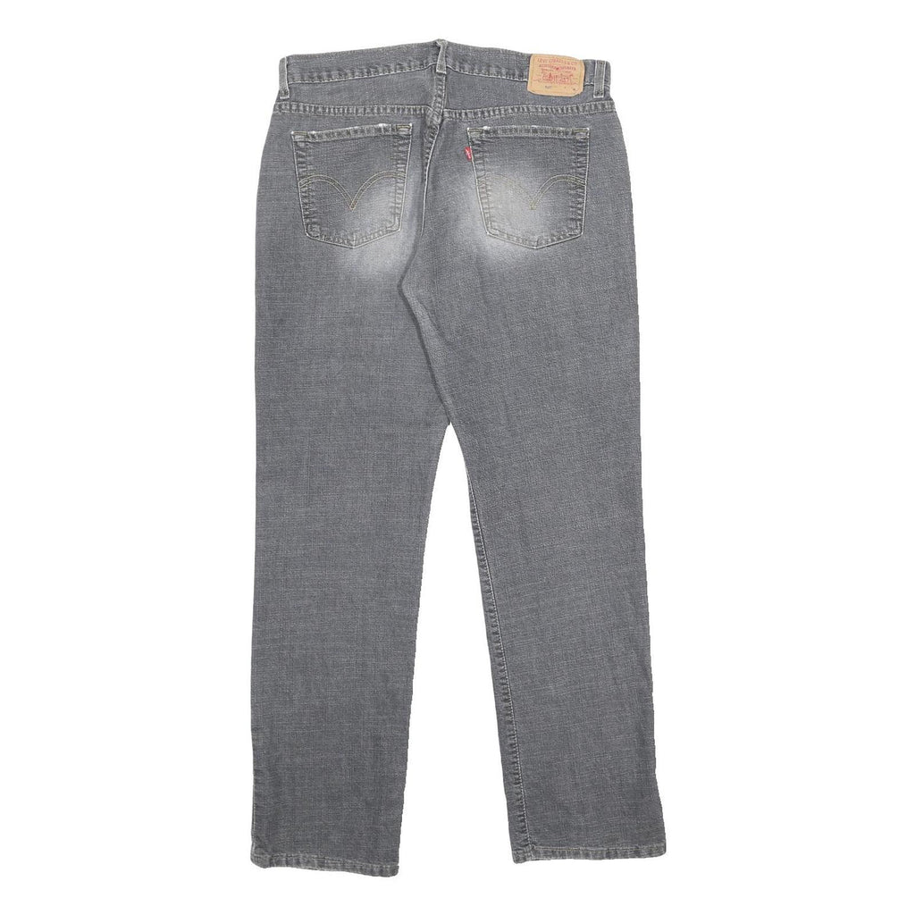 LEVI'S 505 Womens Jeans Grey Regular Straight Denim Medium Wash W33 L31 Classic