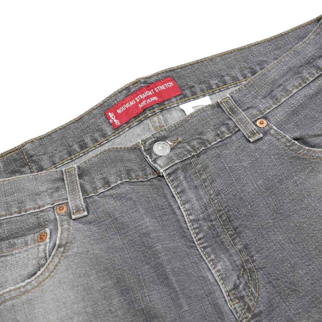 LEVI'S 505 Womens Jeans Grey Regular Straight Denim Medium Wash W33 L31 Classic