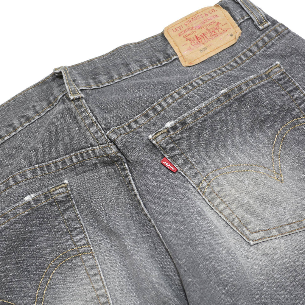 LEVI'S 505 Womens Jeans Grey Regular Straight Denim Medium Wash W33 L31 Classic