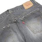 LEVI'S 505 Womens Jeans Grey Regular Straight Denim Medium Wash W33 L31 Classic
