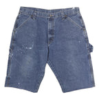 WRANGLER Mens Denim Blue Casual Shorts 2XL W38 Cotton Carpenter Style