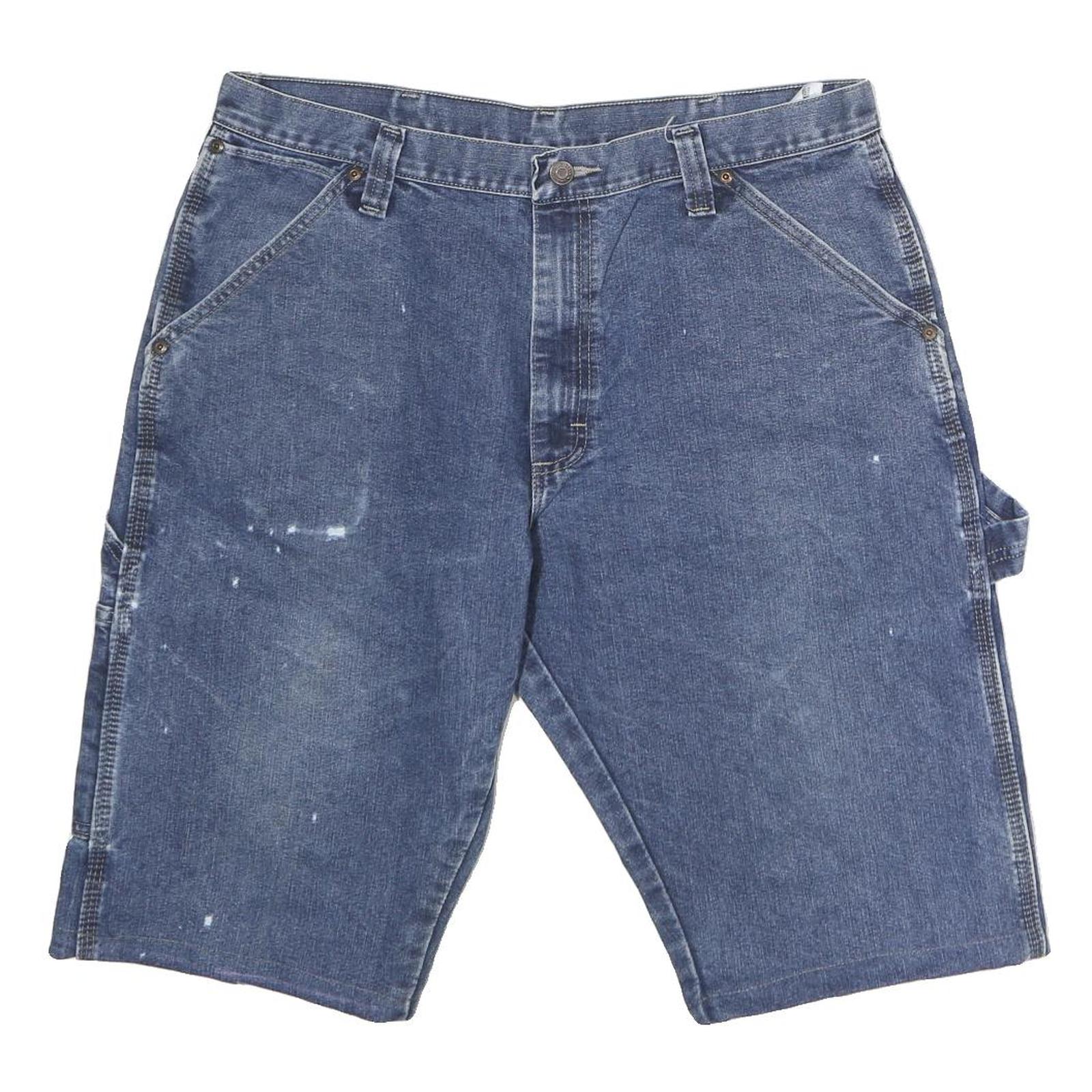 WRANGLER Mens Denim Blue Casual Shorts 2XL W38 Cotton Carpenter Style