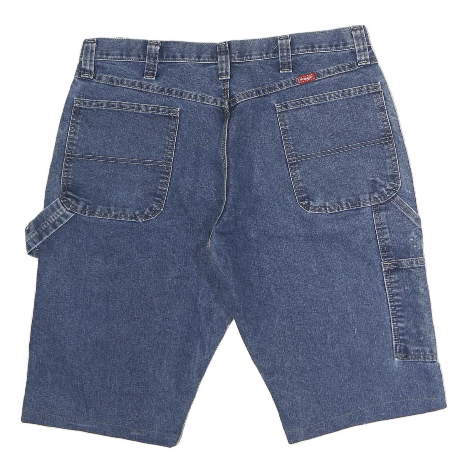 WRANGLER Mens Denim Blue Casual Shorts 2XL W38 Cotton Carpenter Style
