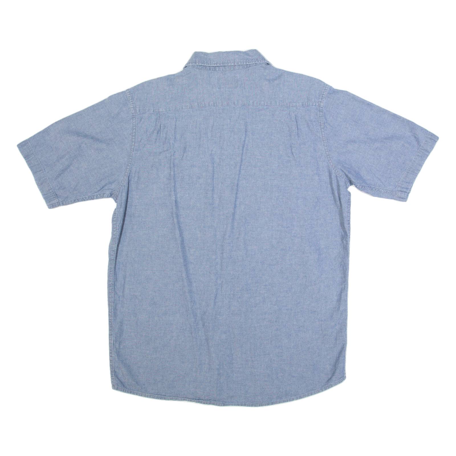 WRANGLER Mens Plain Shirt Blue M
