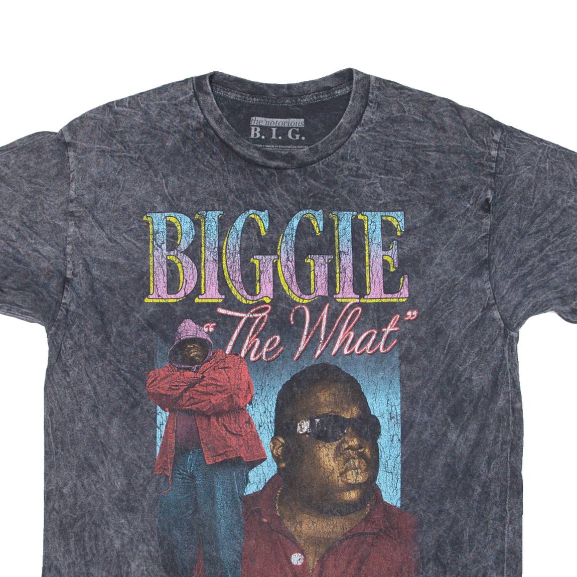 Biggi Mens Tie Dye T-Shirt Grey L
