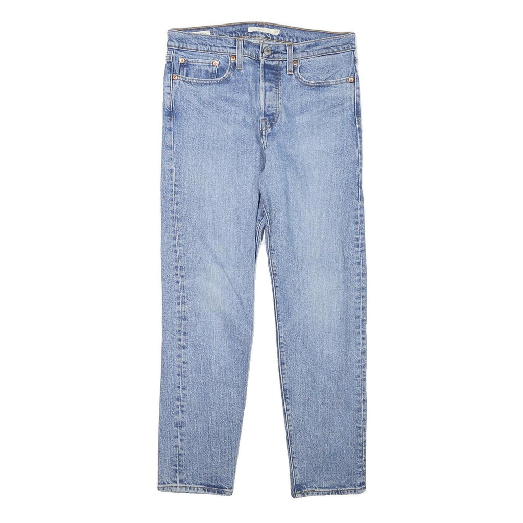LEVI'S Womens Slim Blue Denim Plain Slim Jeans W28 L26 Classic Cotton Blend Zip
