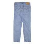 LEVI'S Womens Slim Blue Denim Plain Slim Jeans W28 L26 Classic Cotton Blend Zip