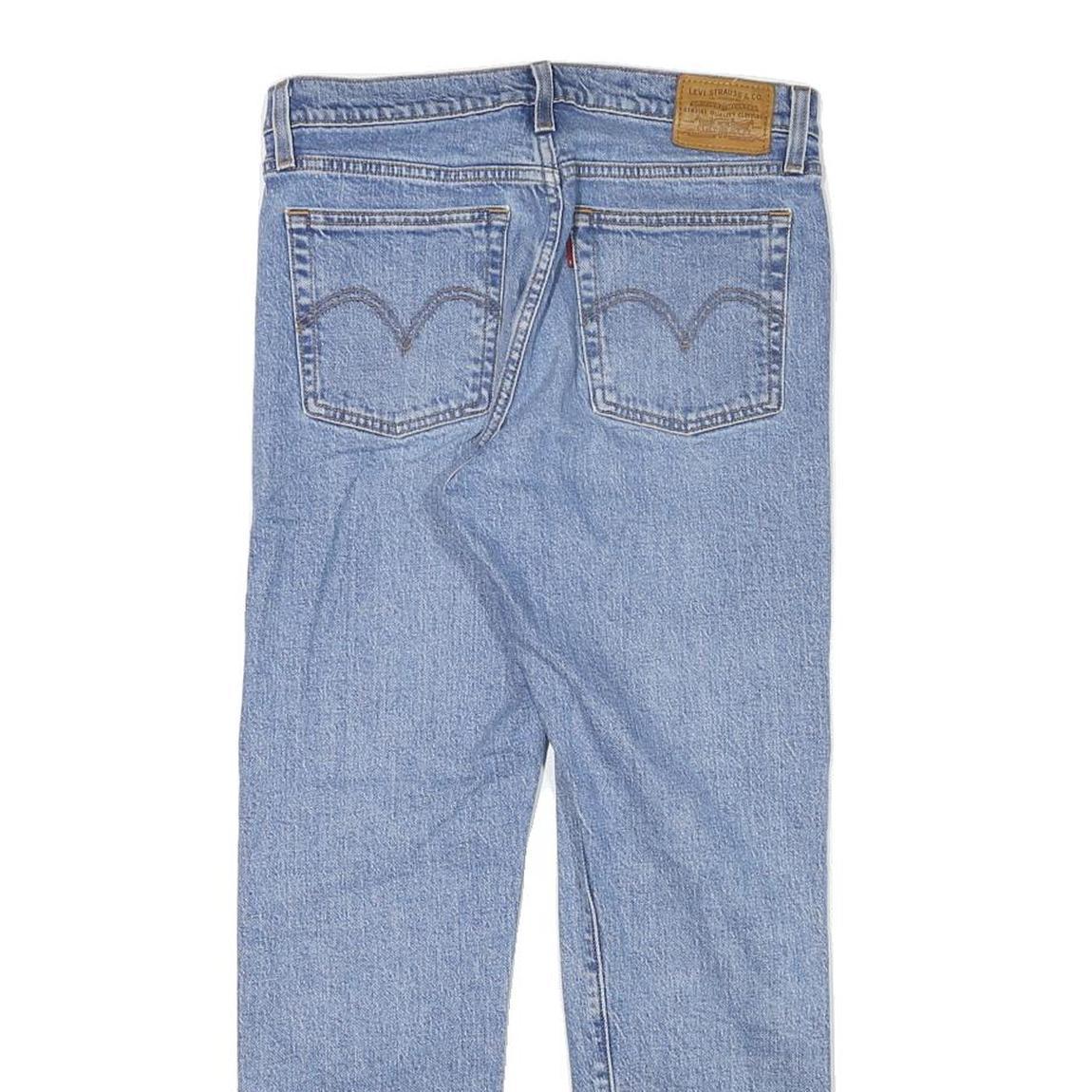 LEVI'S Womens Slim Blue Denim Plain Slim Jeans W28 L26 Classic Cotton Blend Zip