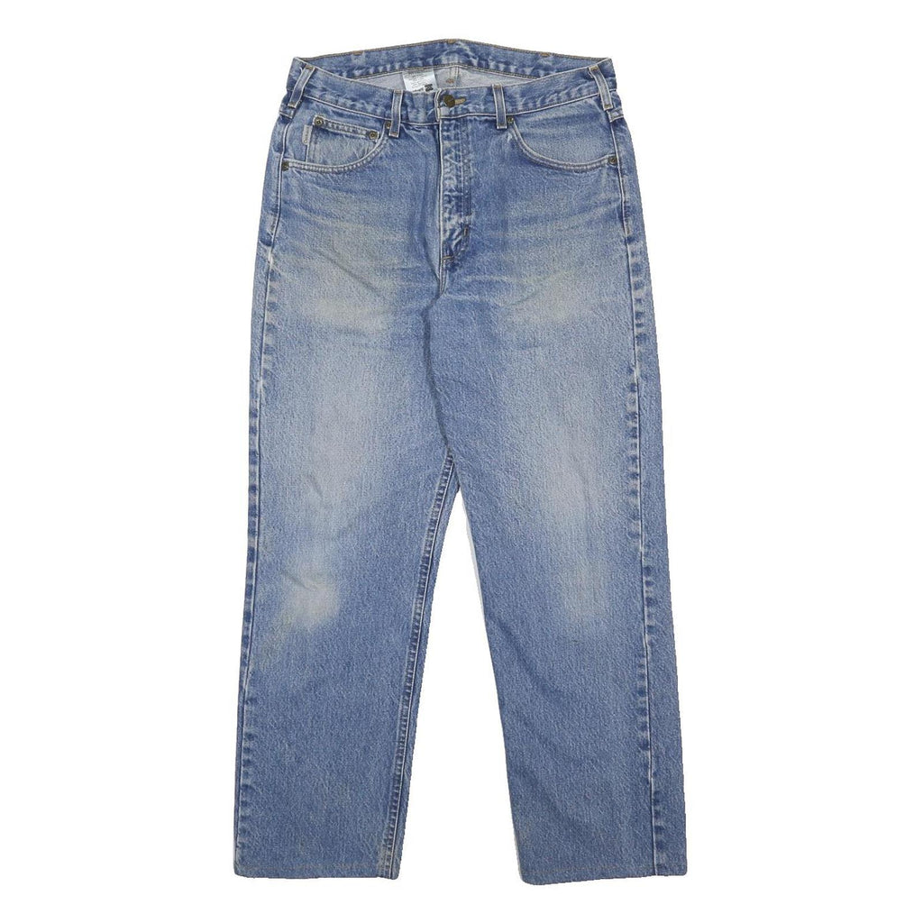 CARHARTT Mens Regular Fit Blue Denim Jeans W31 L29 Classic Cotton Zip Closure