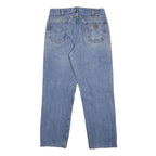 CARHARTT Mens Regular Fit Blue Denim Jeans W31 L29 Classic Cotton Zip Closure