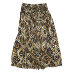 CAROLE LITTLE Womens Black & Brown Printed Pleated Midi Polyester Skirt M