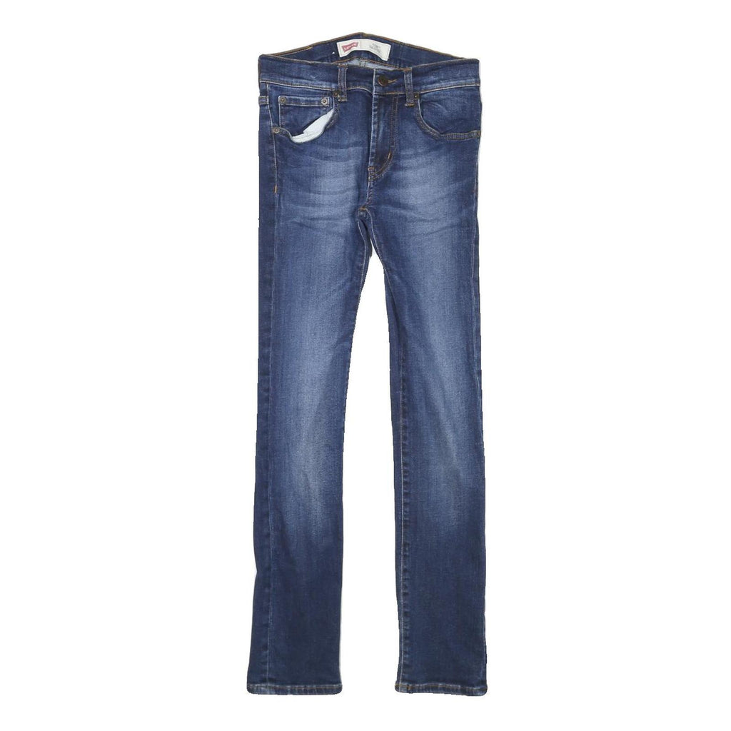 LEVI'S 510 Womens Slim Blue Denim Medium Wash W25 L28 Slim Fit Zip Jeans