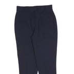 BIANCA Womens Wool Blend Navy Slim Tapered Trousers W32 L30 Formal Workwear