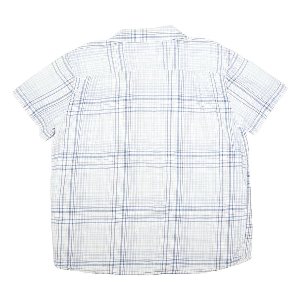 CARHARTT Mens White & Blue Check Short Sleeve Shirt XL Casual Cotton Blend