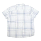 CARHARTT Mens White & Blue Check Short Sleeve Shirt XL Casual Cotton Blend