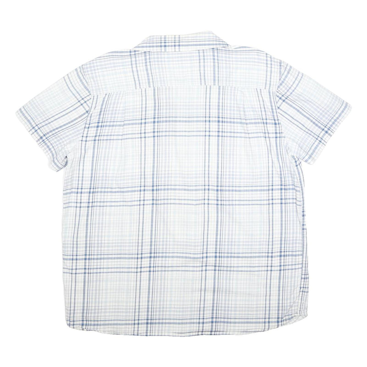CARHARTT Mens White & Blue Check Short Sleeve Shirt XL Casual Cotton Blend