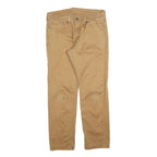 LEVI'S Mens Beige Slim Straight Cotton Blend Trousers W32 L29 Casual Zip