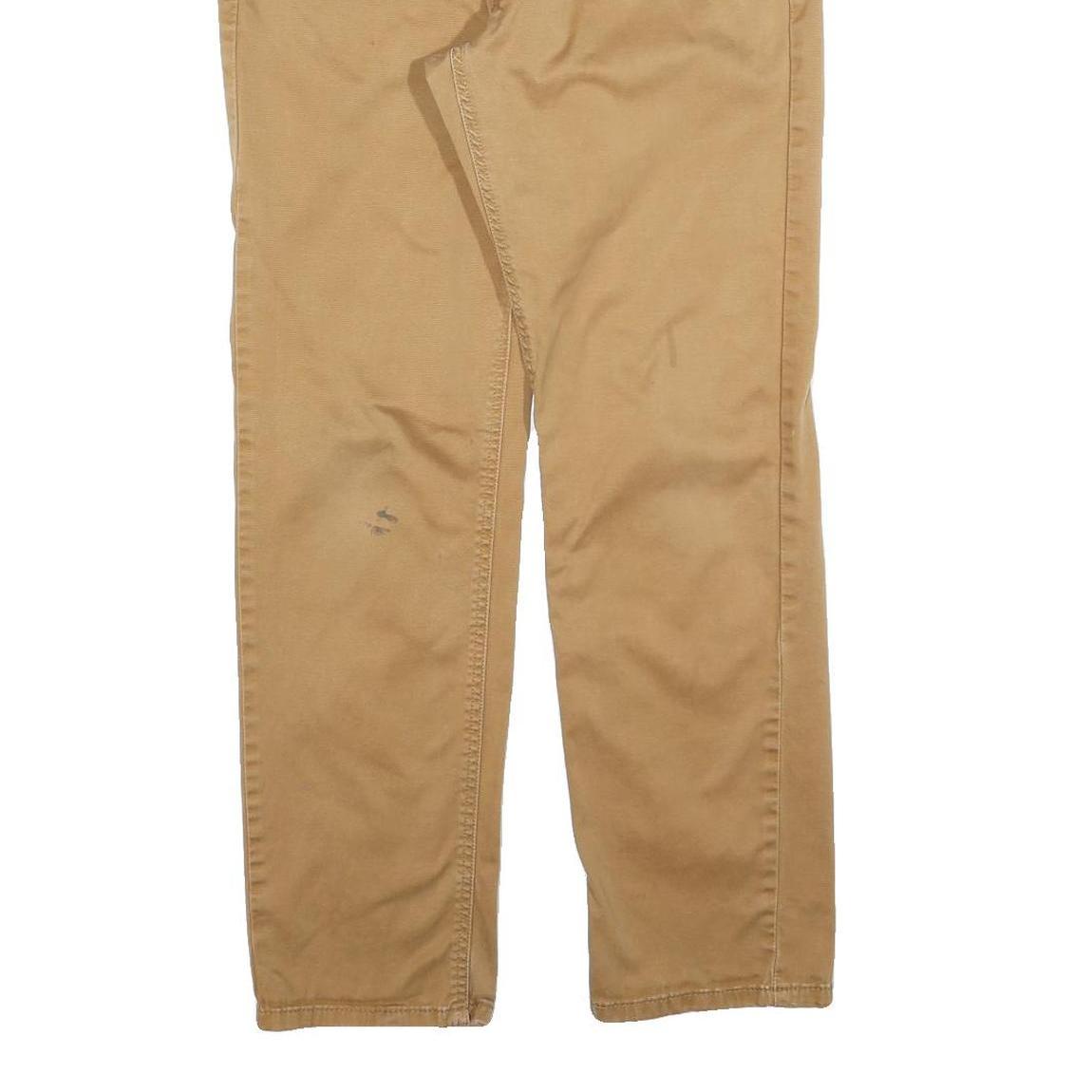 LEVI'S Mens Beige Slim Straight Cotton Blend Trousers W32 L29 Casual Zip