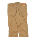 LEVI'S Mens Beige Slim Straight Cotton Blend Trousers W32 L29 Casual Zip