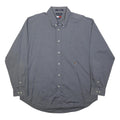 TOMMY HILFIGER Mens Grey Cotton Button-Down Shirt XL Classic Fit Casual