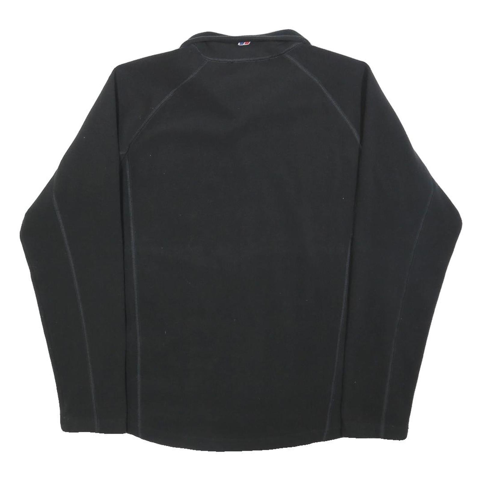 BERGHAUS Mens Black Jacket S Polyester Plain Zip Comfortable Classic Outdoor
