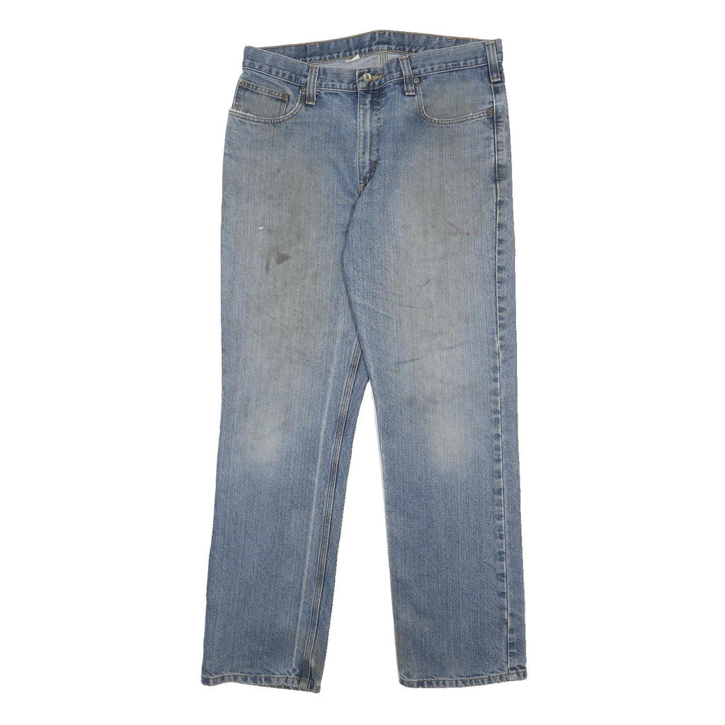 CARHARTT Mens Jeans Blue Regular Straight Denim Light W31 L32 Classic Fit