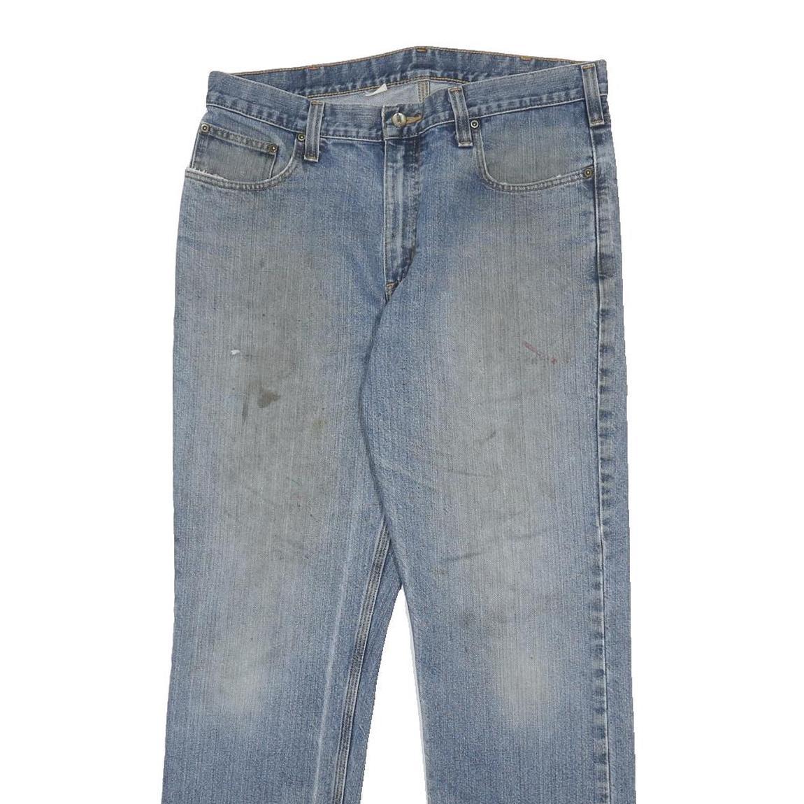 CARHARTT Mens Jeans Blue Regular Straight Denim Light W31 L32 Classic Fit