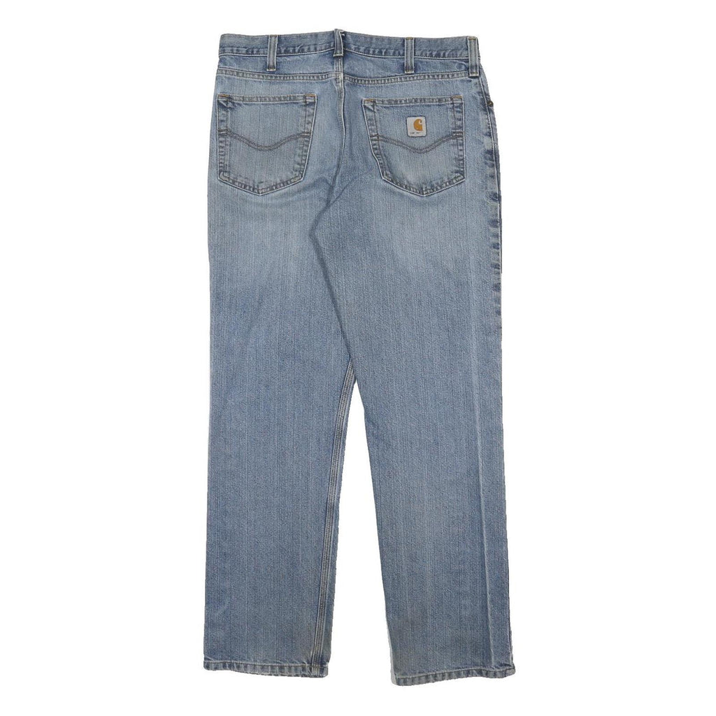 CARHARTT Mens Jeans Blue Regular Straight Denim Light W31 L32 Classic Fit