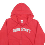 NIKE Womens Red Ohio State Zip Up Hoodie L Sportswear Casual Sweatshirt