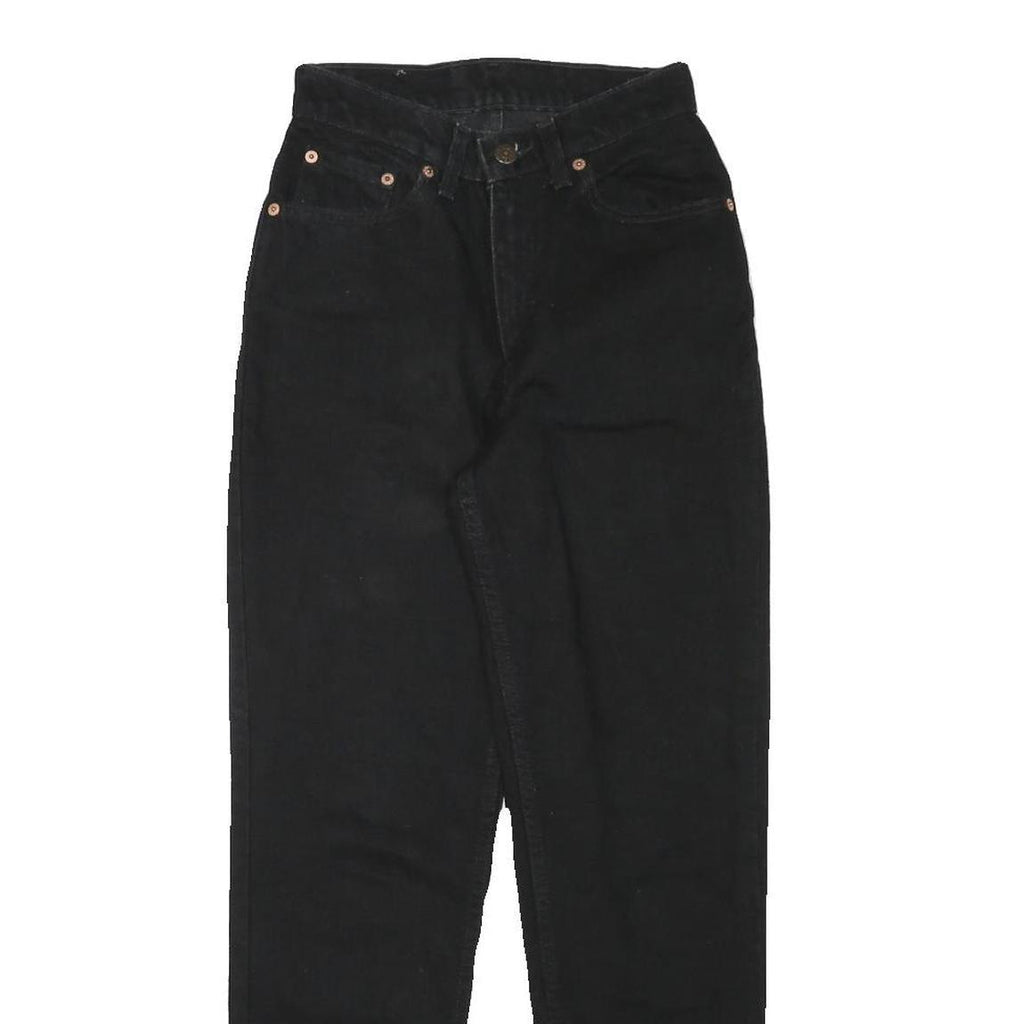 LEVI'S Womens Slim Black Denim Jeans Cotton Blend Zip W23 L27 Classic Fit