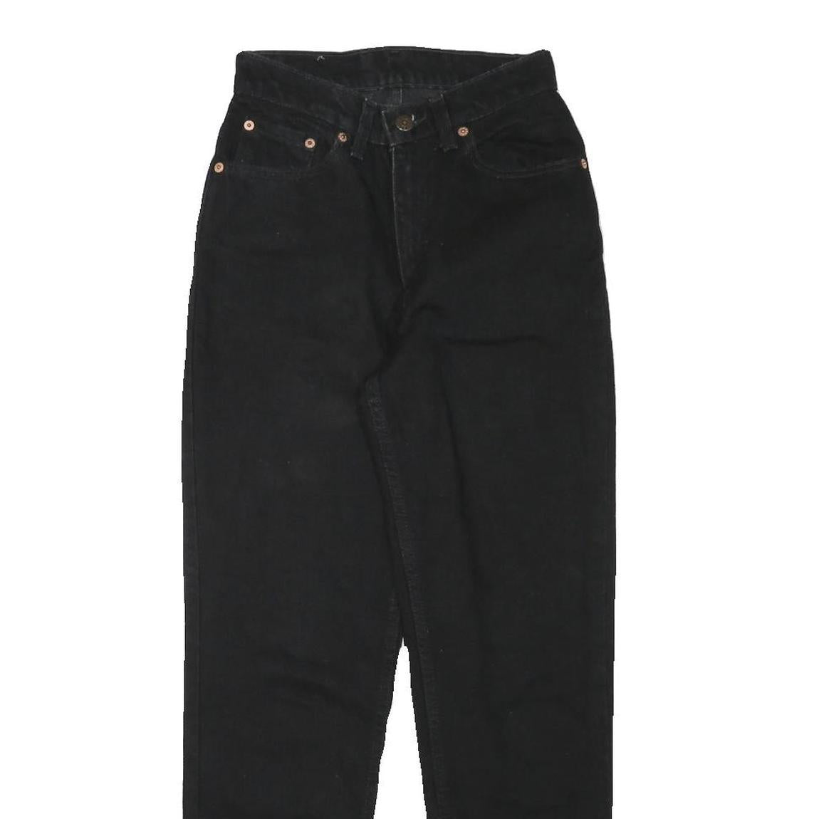 LEVI'S Womens Slim Black Denim Jeans Cotton Blend Zip W23 L27 Classic Fit