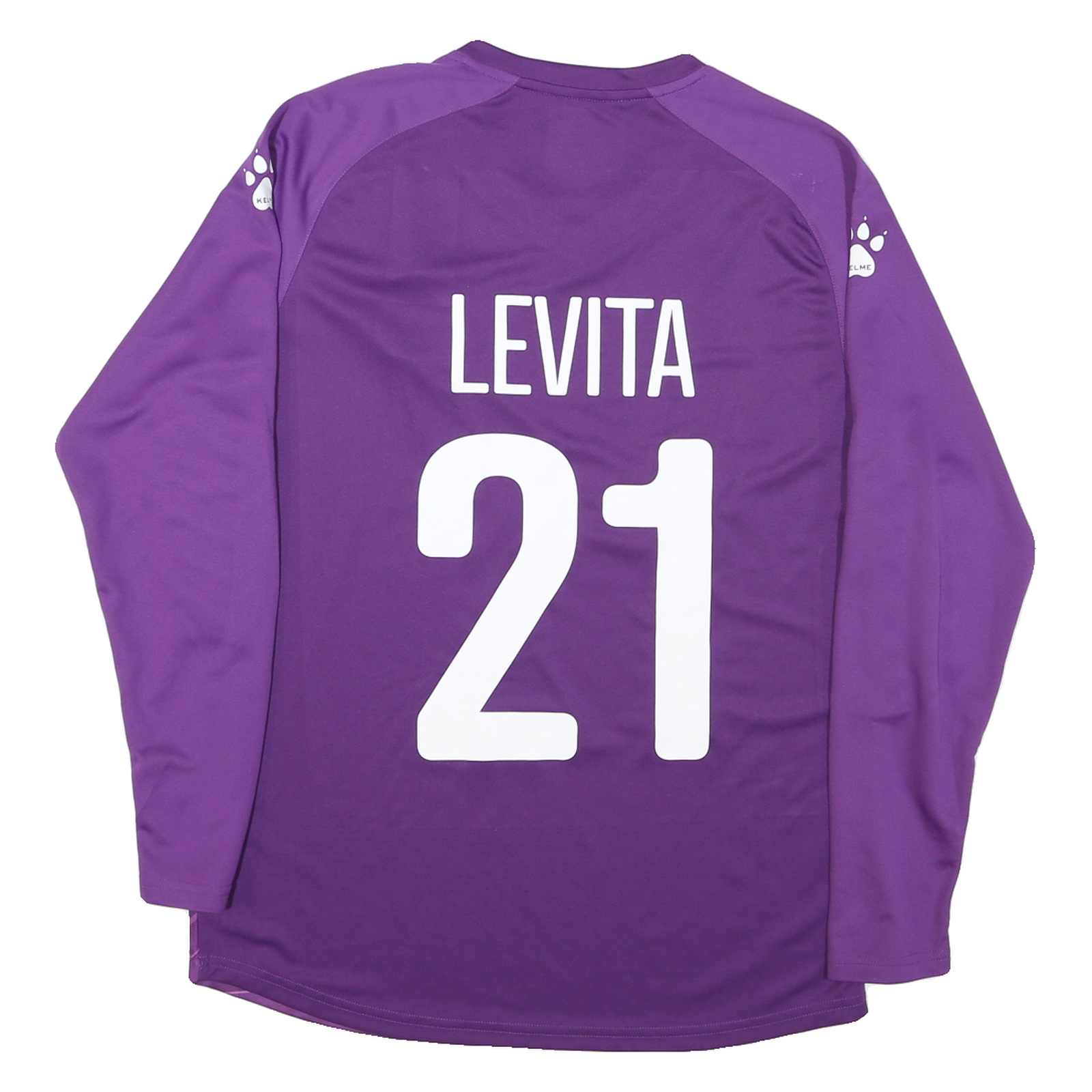 Mens Purple & Lilac Sports Graphic Long Sleeve V-Neck Football Shirt M