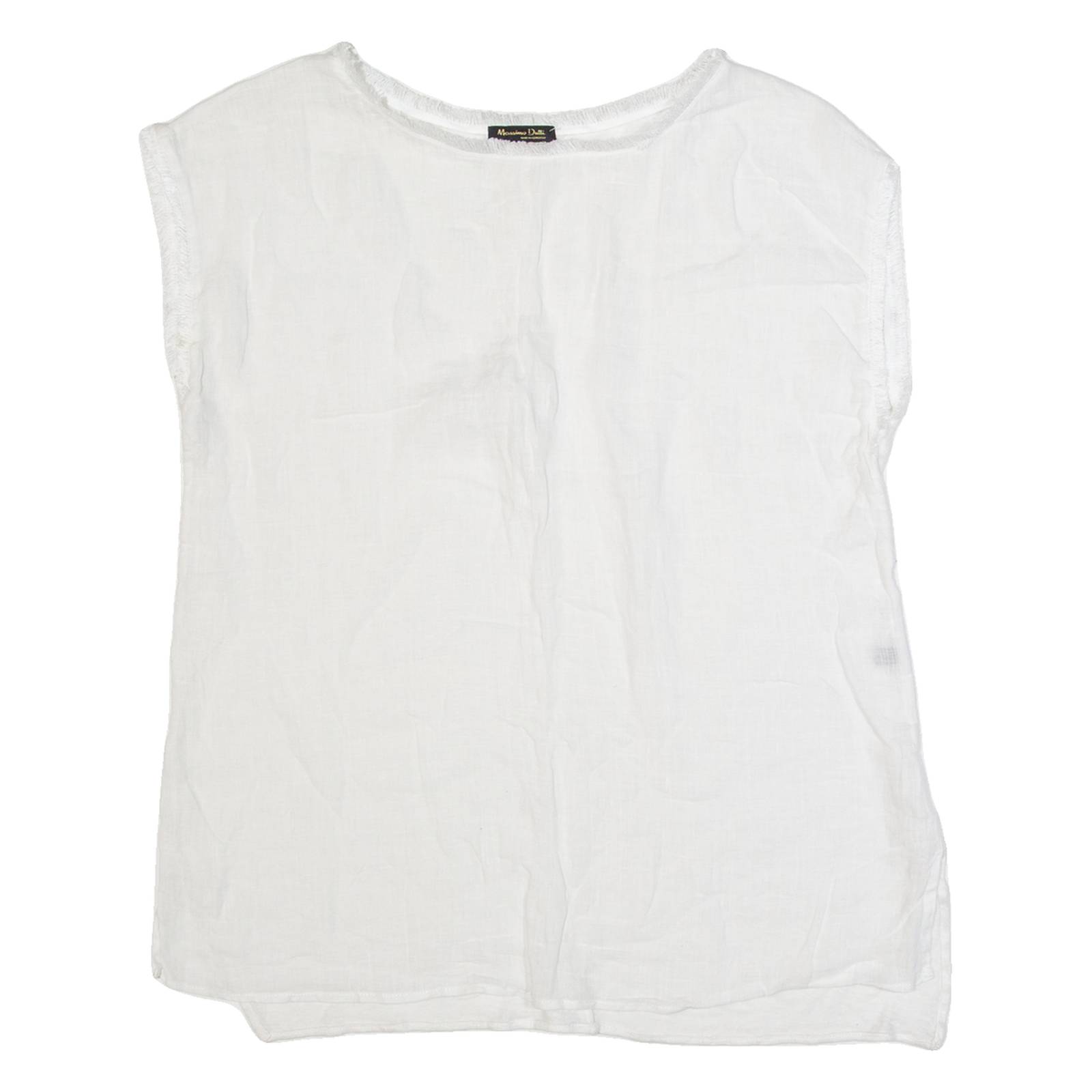 MASSIMO DUTTI Womens Top White Sleeveless S