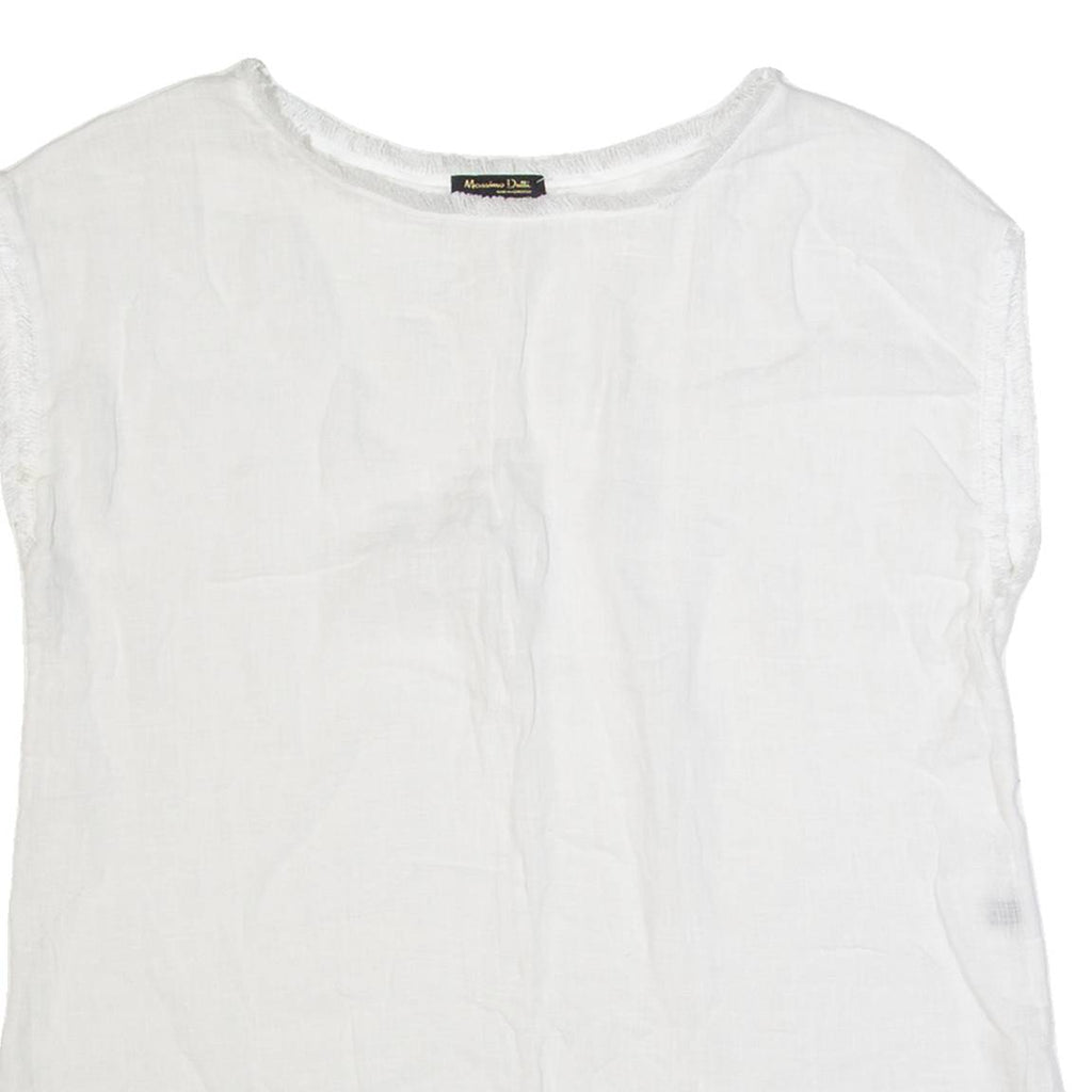 MASSIMO DUTTI Womens Top White Sleeveless S