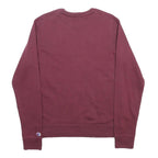 CHAMPION Mens Maroon Crew Neck S Cotton Blend Pullover Sweatshirt