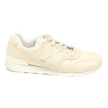 NEW BALANCE Womens Beige & White Lace-Up Trainers Synthetic UK 4 Casual Sport