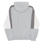 CHAMPION Mens Grey White & Dark Grey Colourblock Pullover Hoodie L
