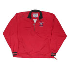 CHAMPION Mens Red Nylon Track Jacket L Zip Collar Casual Sportswear