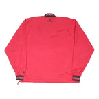 CHAMPION Mens Red Nylon Track Jacket L Zip Collar Casual Sportswear
