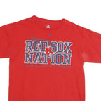 MAJESTIC Mens Red Red Sox Nation Graphic T-Shirt M Short Sleeve Crew Neck