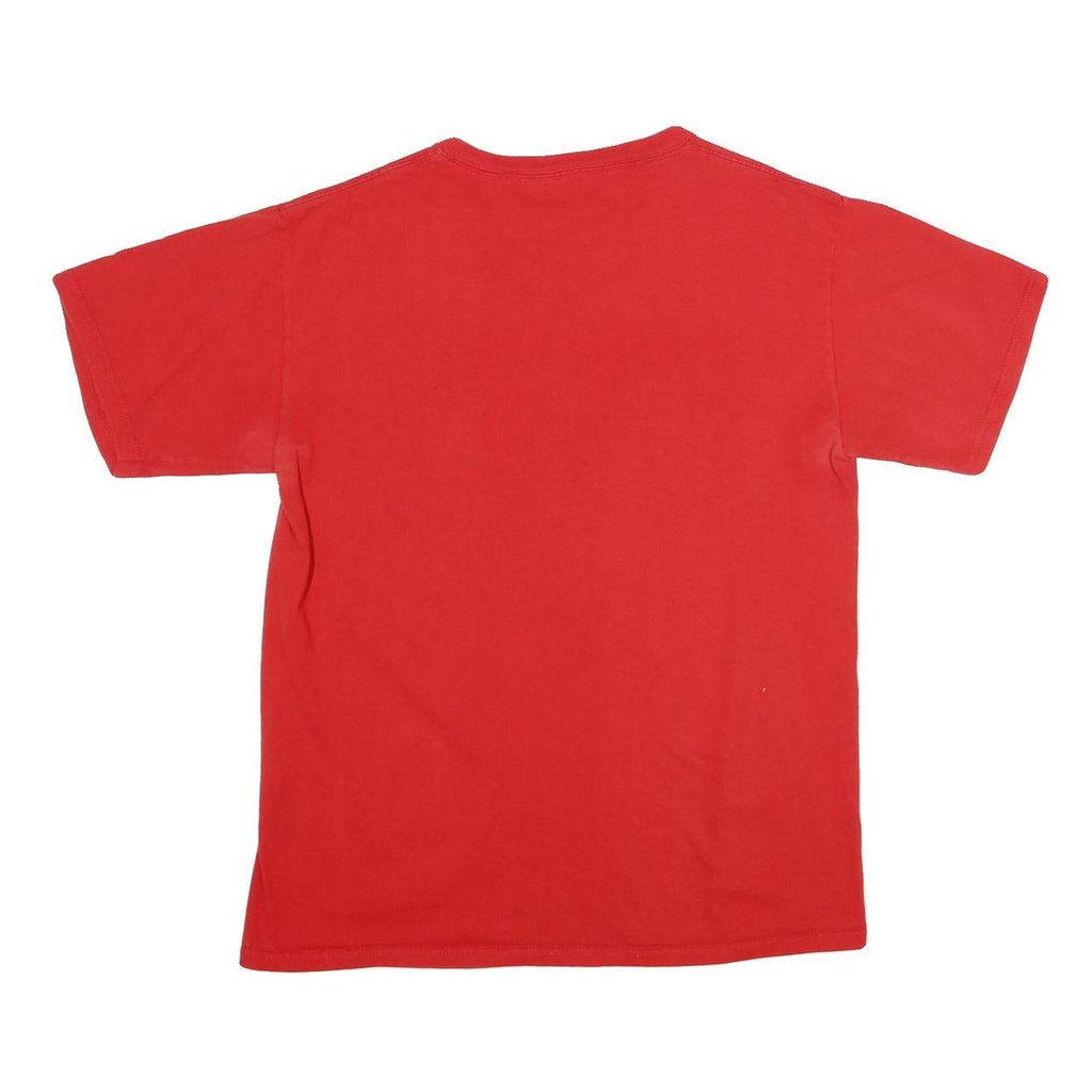 MAJESTIC Mens Red Red Sox Nation Graphic T-Shirt M Short Sleeve Crew Neck