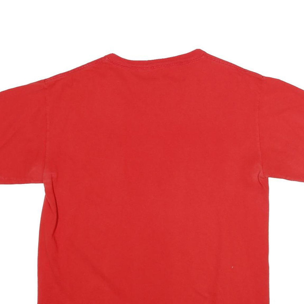 MAJESTIC Mens Red Red Sox Nation Graphic T-Shirt M Short Sleeve Crew Neck