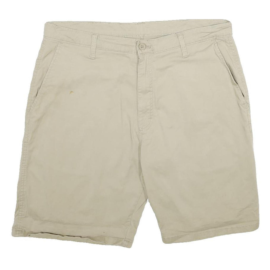 WRANGLER Mens Shorts Beige Casual Plain L W36 Cotton Blend