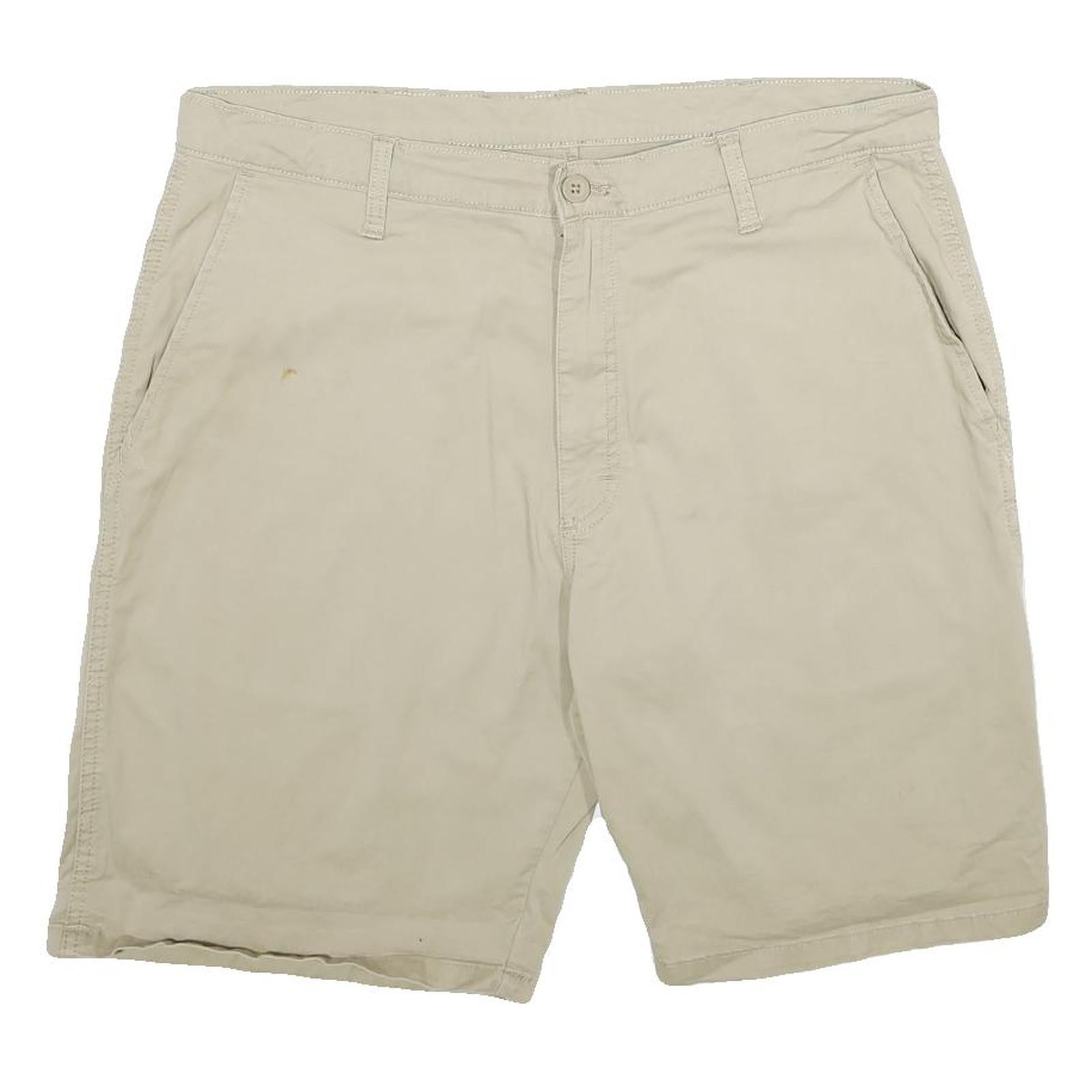 WRANGLER Mens Shorts Beige Casual Plain L W36 Cotton Blend