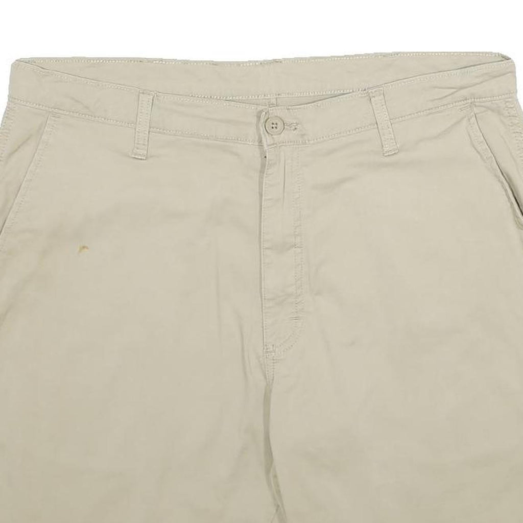 WRANGLER Mens Shorts Beige Casual Plain L W36 Cotton Blend