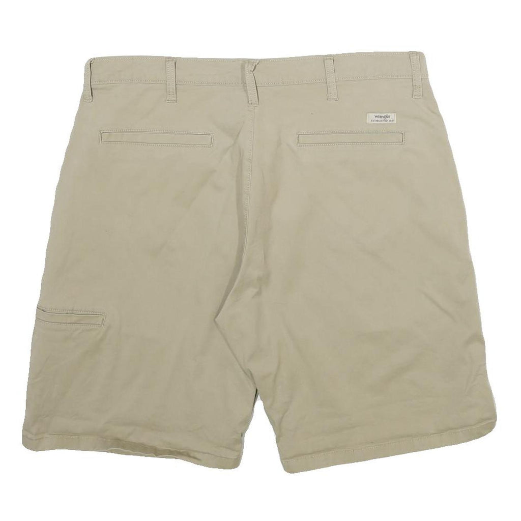 WRANGLER Mens Shorts Beige Casual Plain L W36 Cotton Blend