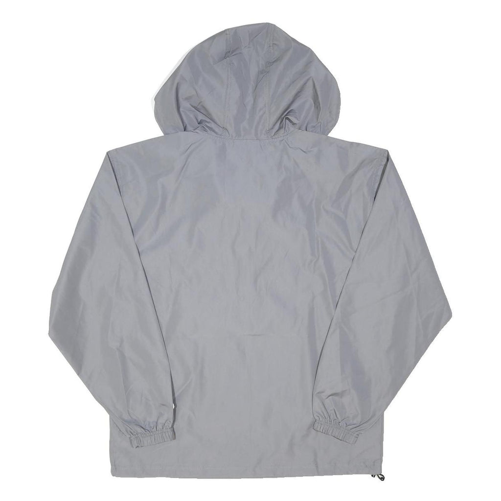 CHAMPION Mens Grey Hooded Zip Jacket M Polyester Blend Plain Lightweight