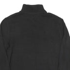TOMMY HILFIGER Mens Black Cotton Blend Pullover Plain Crew Neck Jumper M Classic